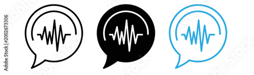 Speech recognition icon a visual representation of voice to text technology