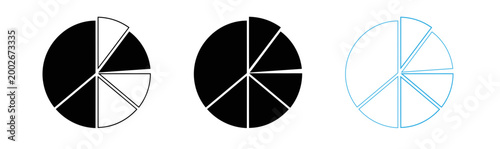 Tableau sur toile Two circular diagrams illustrating proportional data with segmented sections