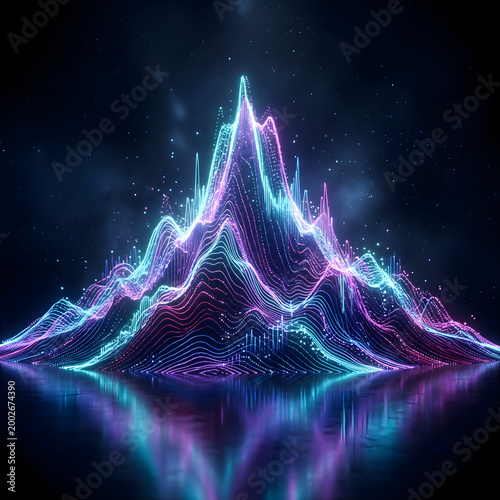 Futuristic abstract square music cover with glowing neon shapes, cinematic lighting and premium dark atmosphere. AI Generated.