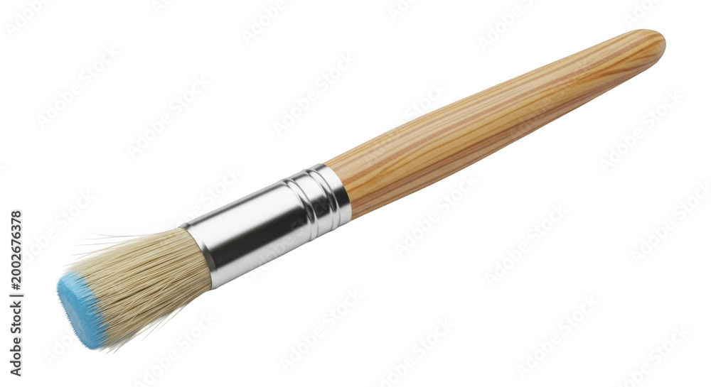 Fototapeta premium Blue and beige makeup brush