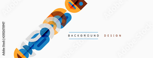 Abstract colorful design. Overlapping shapes create dynamic visual effect. Clean white background enhances bright hues. Modern aesthetic.