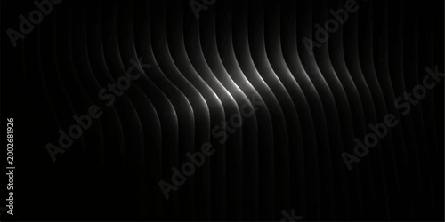 Abstract black lines create a dynamic pattern, with a glowing central highlight that draws the eye, suggesting depth and movement. 