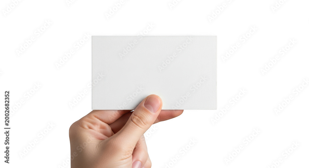 Obraz premium Hand holding blank white card