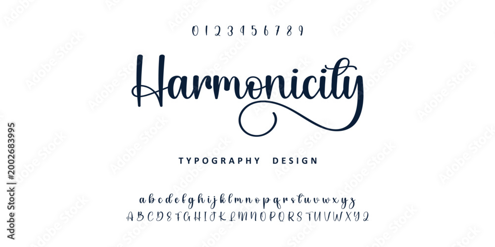 Obraz premium Best Alphabet Signatures Handdraw Brush Script Logotype Font lettering handwritten