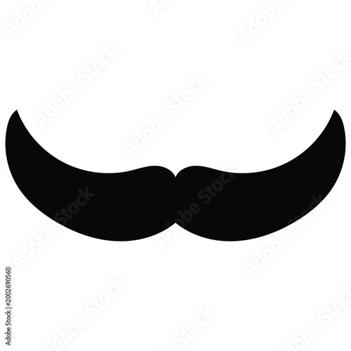 vector illustration of mustache, mustache icon