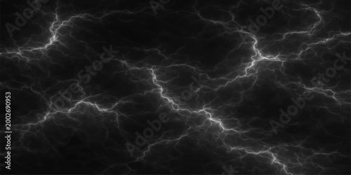 A captivating and ominous abstract composition of electrifying energy, with streaks of lightning illuminating a dark, turbulent landscape. 