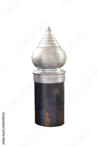 Traditional Thai-style fence post cap made of metal