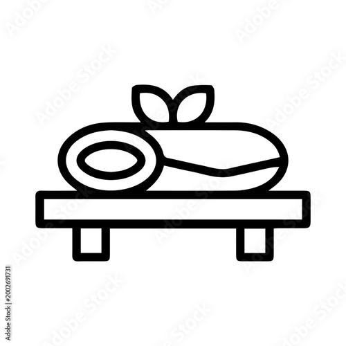 Log With Leaves Icon