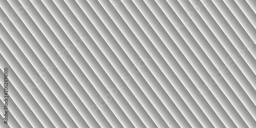 Transparent corrugated plastic ribbed glass background with abstract line patterns. 3D gradient light effects for retail windows or architectural panels. Vintage chrome reflections or polycarbonate.