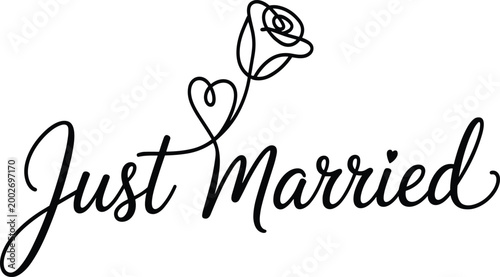Minimalist black and white line art design for wedding invitations