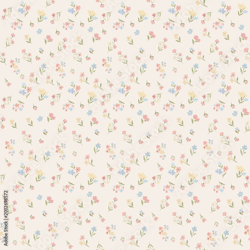 Cute Small Flower Pattern in Soft Colors