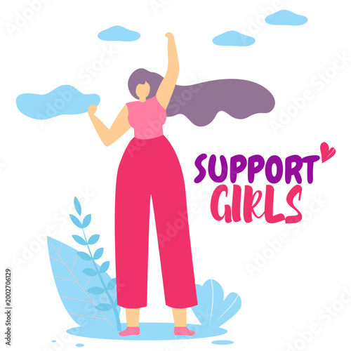 Modern Female Empowerment and Leadership Website Illustration