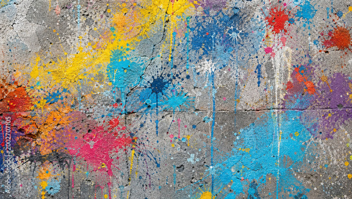Abstract Artistic Colorful Paint Splatter Background For Wall Decor And Artistic Projects
