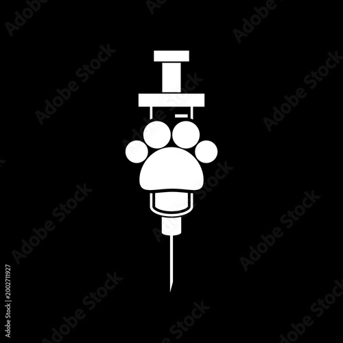  Animal testing icon isolated on black background
