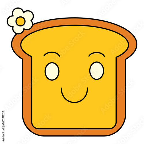 Toasted Bread with Flower