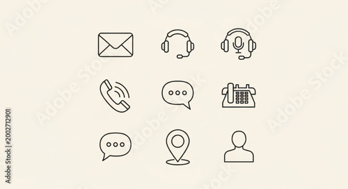 Collection of customer service icons.