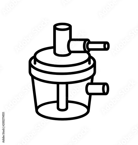 Nebulizer Machine Line Icon | Respiratory Therapy Inhalation Medical Device