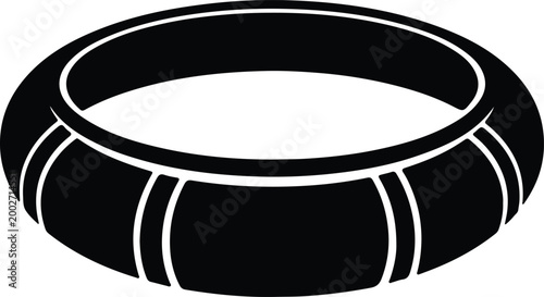 Silhouette elegant fashion bangle bracelet vector design