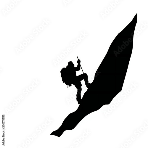 rock climber silhouette