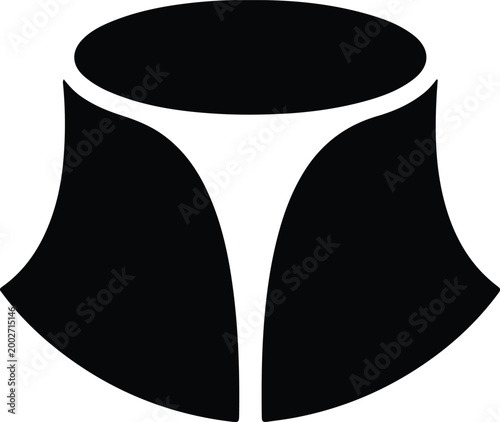 Silhouette industrial cooling tower abstract logo concept vector design