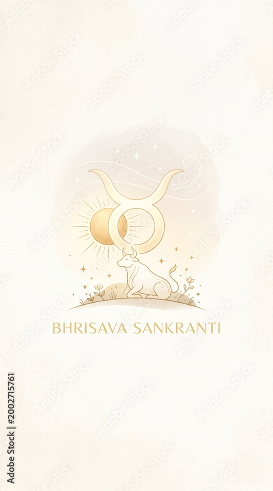 Obraz premium Vrishabha sankranti