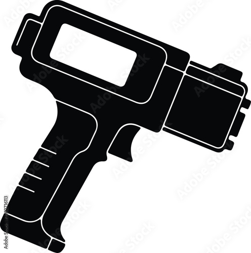 Silhouette of a handheld infrared thermometer vector design