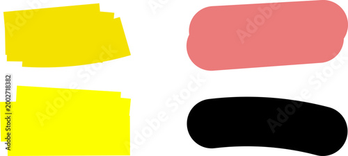 Highlighter line marker strokes lines. Hand drawn highlight set, marker lines. Marker pen highlight strokes.