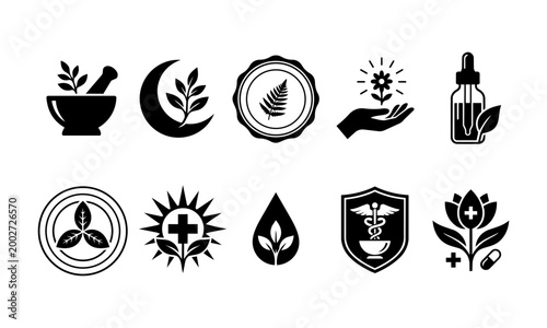 Herbal Medicine Icon Collection