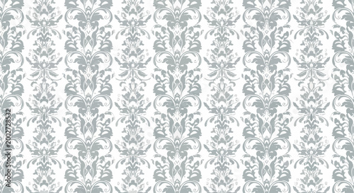 Elegant repeating damask background with refined botanical ornamentation and style