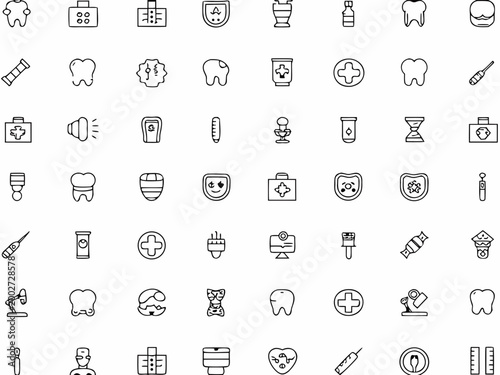 Dental Medical Icons Healthcare Professional Photo Suitable for Design