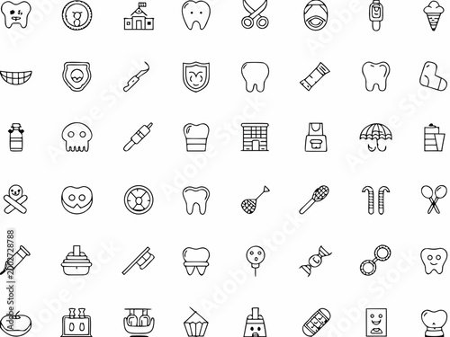 Dental Treatment Minimal Icons Premium Digital Asset Suitable for Design