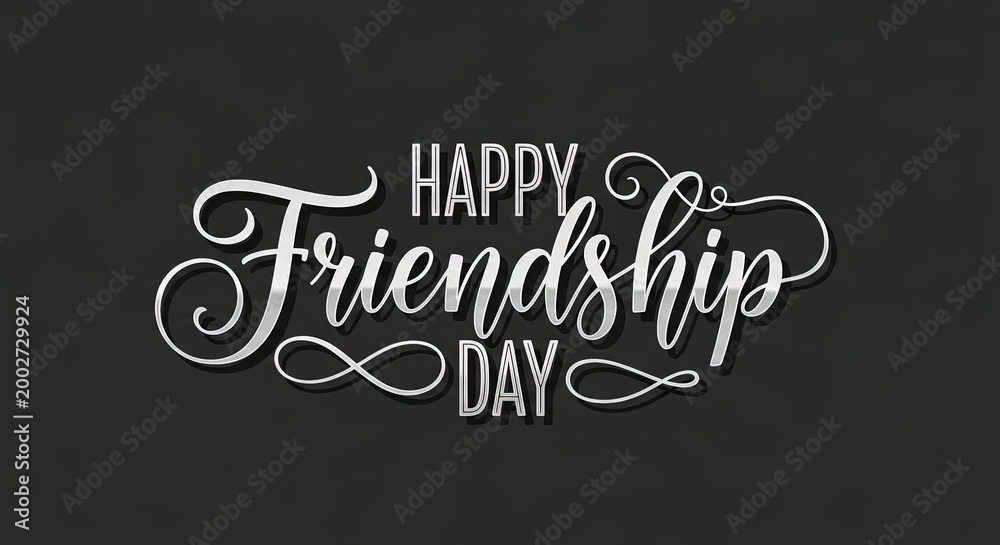 Fototapeta premium Happy Friendship Day Greeting Design