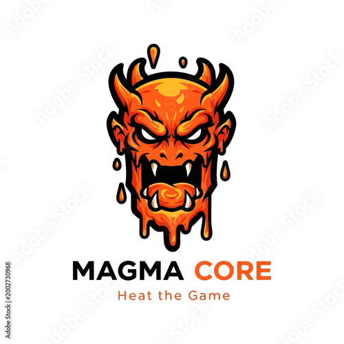 Magma Core Demon Face Logo.