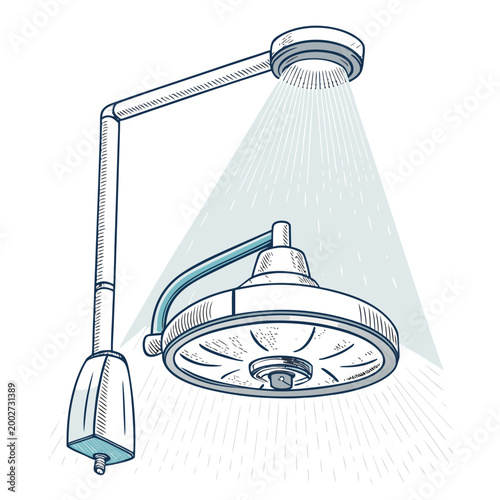 Vibrant Bold Stroke Dental Lamp Overhead Creative Visual