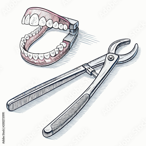 Featuring Bold Stroke Dental Mouth Opener Retractor Vibrant High-Quality Stock Image