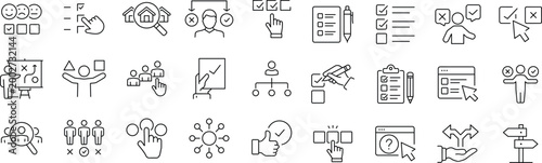 Foto Choice Web Icon Set in Line Style