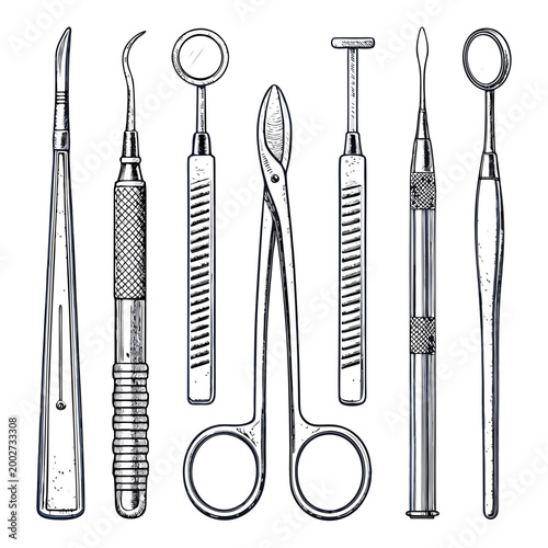 Showcasing Bold Stroke Dental Surgical Kit Whit Crisp Premium Digital Asset