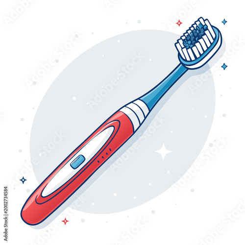 Crisp Bold Stroke Toothbrush Dental Hygiene Tool Premium Digital Asset
