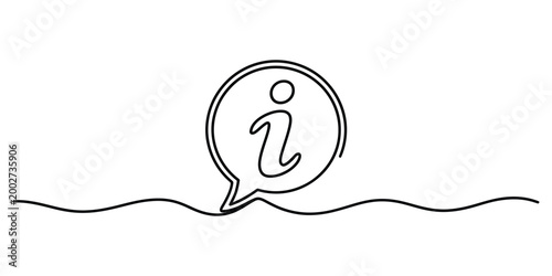 Information icon continuous line art