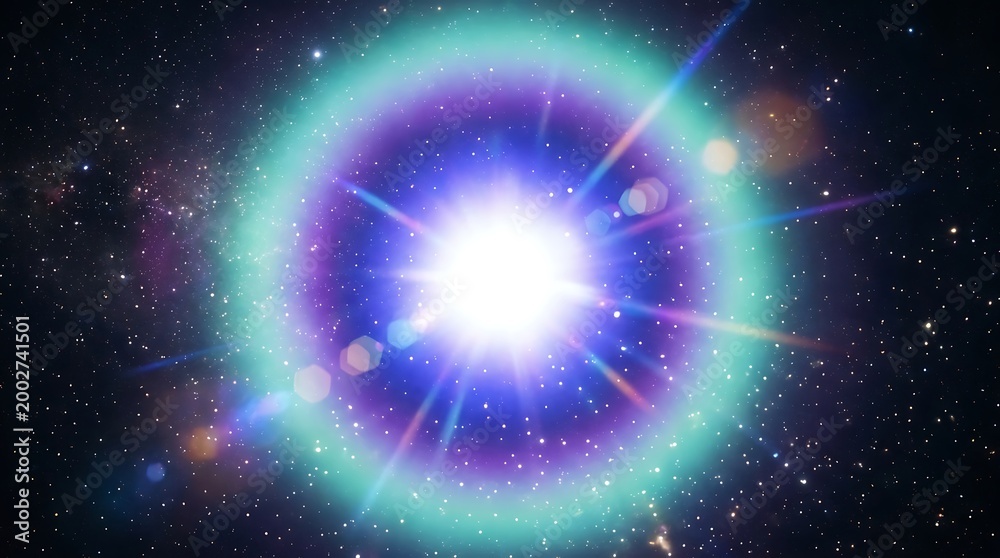 Obraz premium Cosmic Supernova Explosion in Deep Space