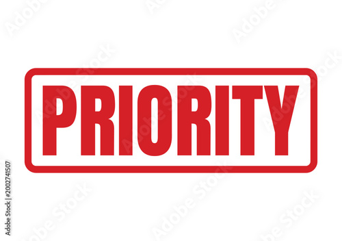 Fotografia Clear and bold red stamp text PRIORITY signifies urgent importance and top ranki