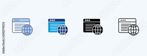 Webpage Multiple Icon Illustration Vector