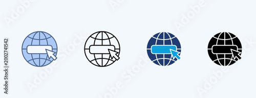 Website Multiple Icon Illustration Vector