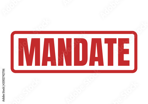 Cuadro en lienzo Official Mandate Red Rubber Stamp for Administrative Compliance and Corporate Do
