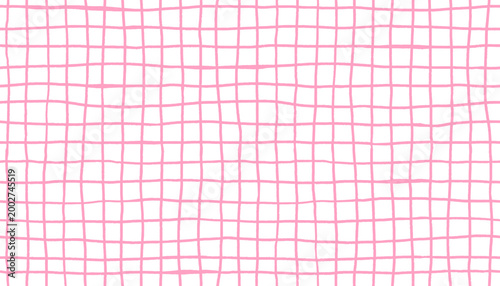Bild auf Leinwand Pink checkered vichy print in baby style