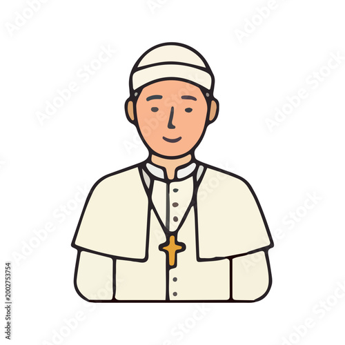 Pope Icon Illustration