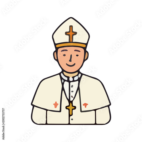 Pope Icon Illustration