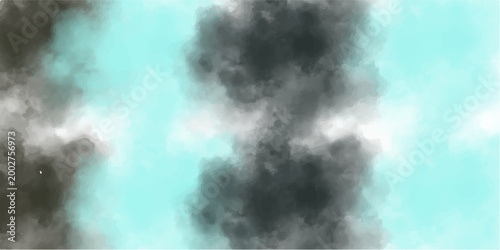 Dark cloudy sky with flowing water and drifting smoke creating an abstract misty night scene