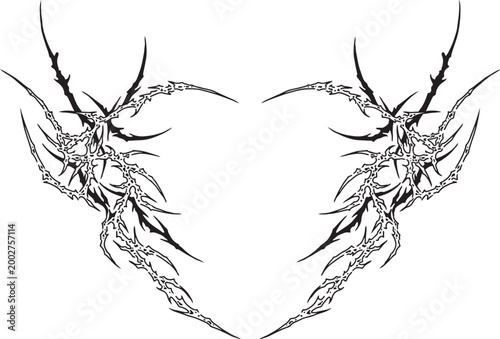 Cybersigilism tattoo tribal design