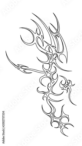 Cybersigilism tattoo tribal design